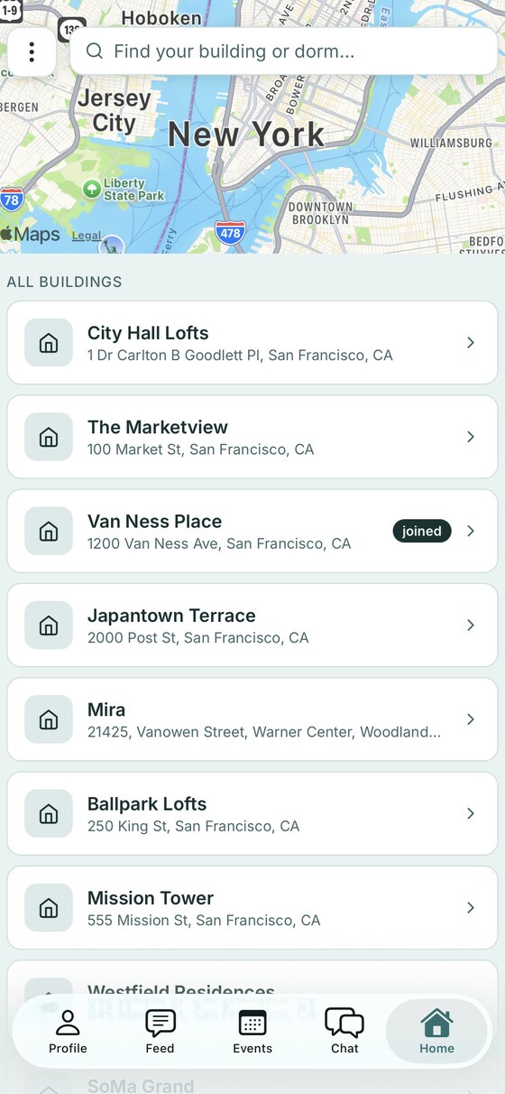 Discover your building on a map