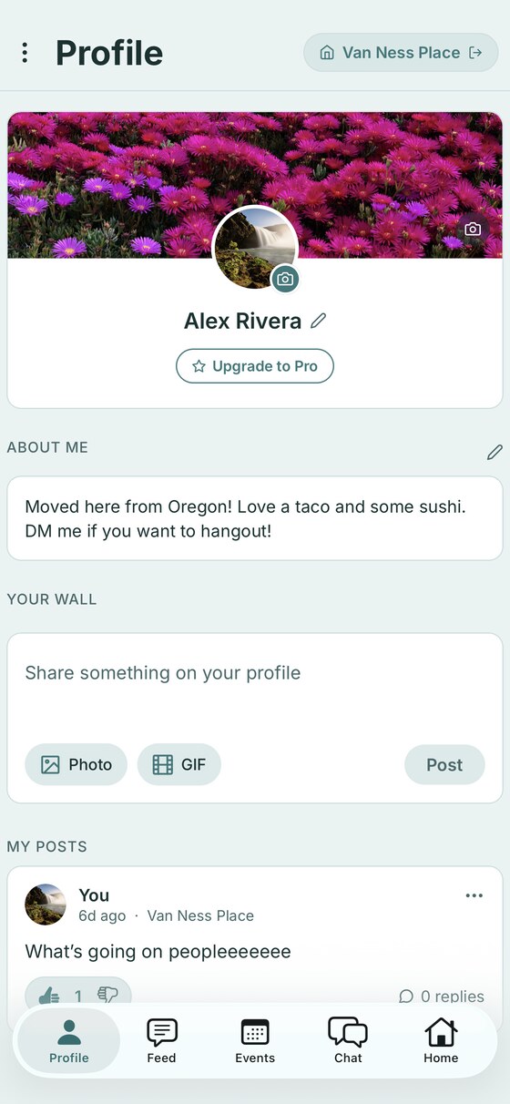 Your resident profile